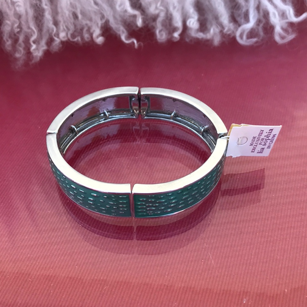 Lia Sophia amazing green and silver bracelet new